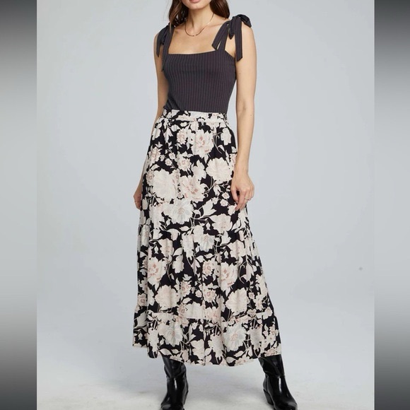 saltwater LUXE Dresses & Skirts - Saltwater Luxe Rex Floral Print Midi Maxi Skirt 100% Rayon Size XL